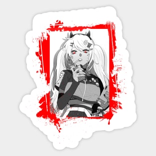 Female Anime Character Sticker